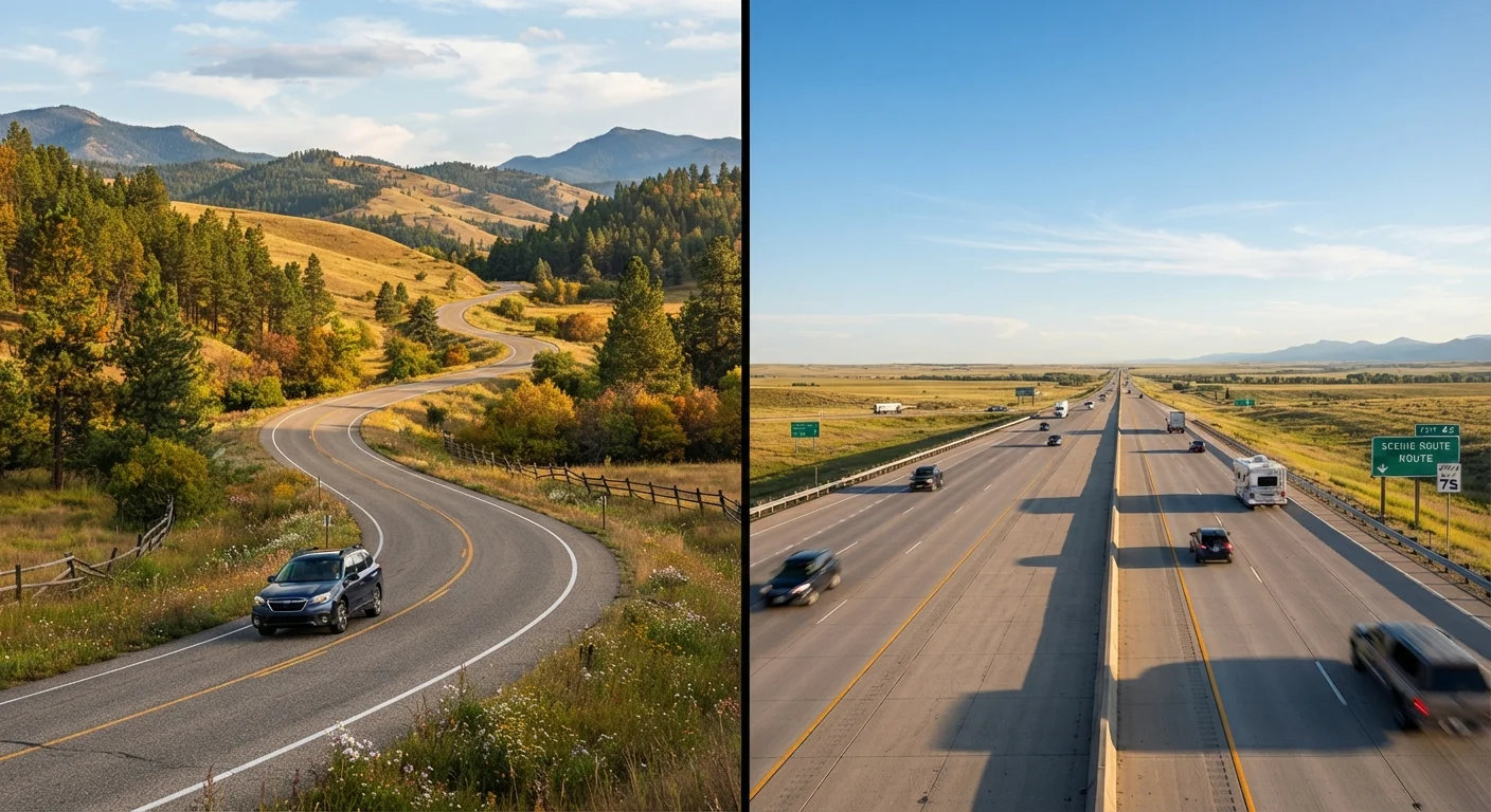 Scenic Byways vs. Interstates: The Real Trade-Offs for Road Trippers on a Budget